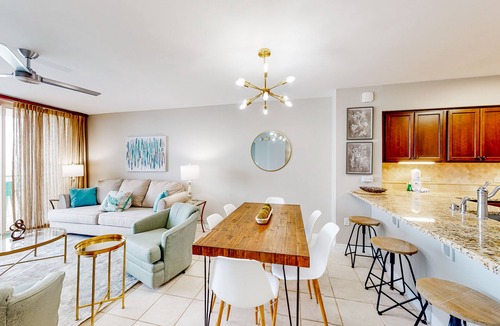 Fort Walton Beach Condo | Beachfront condo with pool, hot tub, gym access, balcony, W/D & AC