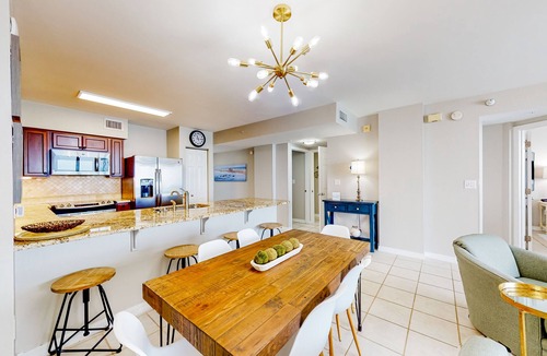 Fort Walton Beach Condo | Beachfront condo with pool, hot tub, gym access, balcony, W/D & AC
