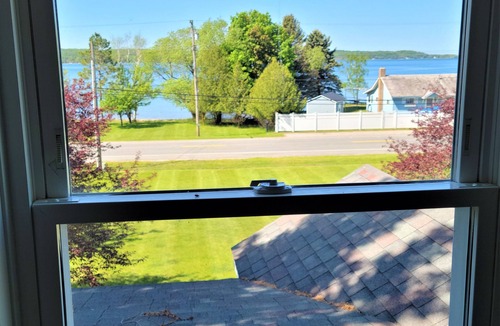 Onekama House | Beachfront home w/dock on Portage Lk. 4 miles to Lk Michigan beach. 4 bdrms.