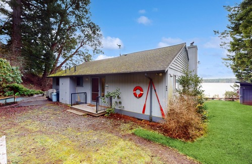Olympia House | Beachfront Home with Hot Tub, Private Beach & Gear, Kayak, Fireplace & Fire Pit