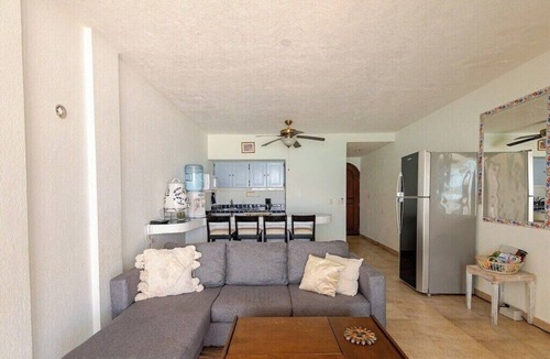 Playacar Condo | Beachfront One Bedroom , Steps to 5th ave and Ferry Terminal, Prime location