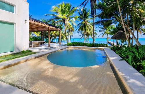 Soliman Bay House | Beachfront paradise with private pool, ocean view, full kitchen, & shaded patio