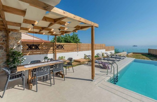 Psarou Villa | Beachfront Private Pool & Sea-View Verandas