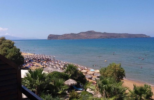 Agia Marina Apartment | Beachfront Room with Balcony Overlooking the Mediterranean Sea