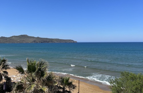Agia Marina Apartment | Beachfront Room with huge terrace in Agia Marina