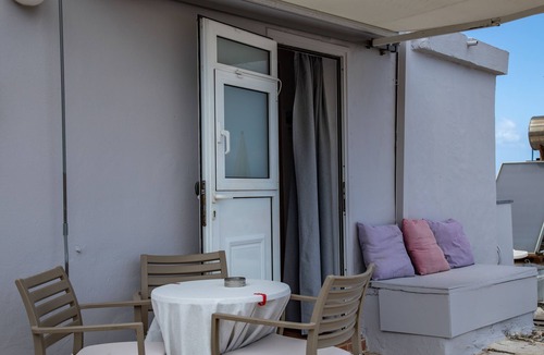 Agia Marina Apartment | Beachfront Room with huge terrace in Agia Marina