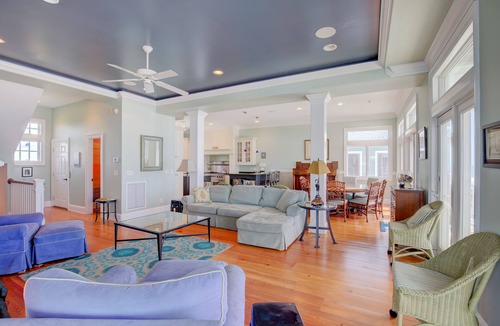 Ocean Sound Village House | Beachfront home with private heated pool, hot tub, & elevator