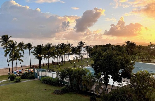 Estate Golden Rock Condo | Beachside Bliss: View paradise from your balcony! 2 Bedroom/2 Baths/2 Balconies!