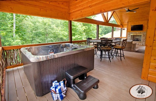 Roan Mountain Cabin | Bear Cub Cabin - 2 Bedroom, Sleeper Sofa, Outdoor Lounge & Hot Tub