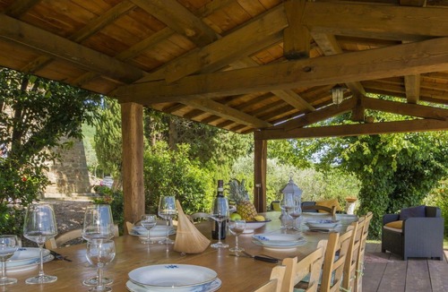 Loro Ciuffenna Villa | Beautiful private villa with private pool, WIFI, TV, patio, pets allowed, panoramic view and par...