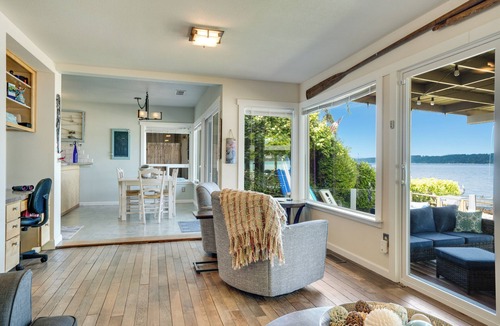 Belfair House | Beautiful Beach Front Home on Hood Canal With Water and Mountain Views.