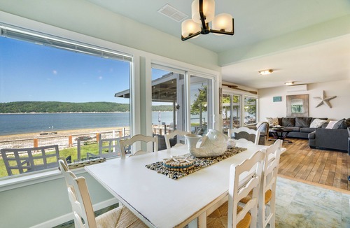 Belfair House | Beautiful Beach Front Home on Hood Canal With Water and Mountain Views.