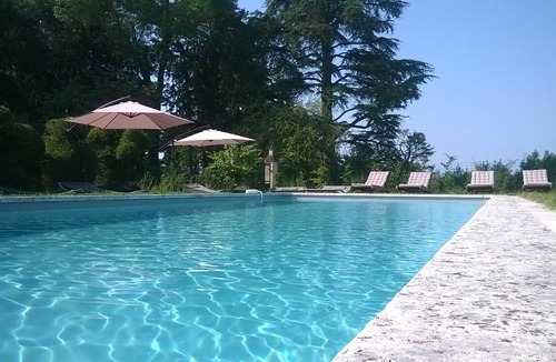 Sers House | Beautiful hillside manor/chateau with private heated pool