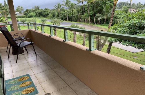 Princeville Condo | Beautiful, large studio with Mountain views from deck, beach access & A/C