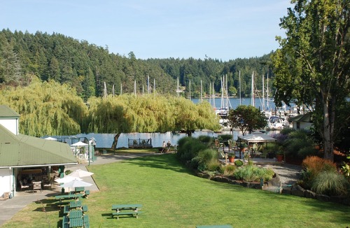 Pender Island Cottage | Beautiful modern cottage with fireplace and large deck at Currents at Otter Bay.