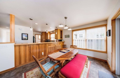 Shorepine Village House | Beautiful modern home with great beach access fireplace and outdoor shower