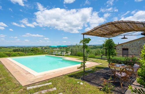 San Gimignano Villa | Beautiful private villa for 6 people with A/C, private pool, WIFI, TV and panoramic view