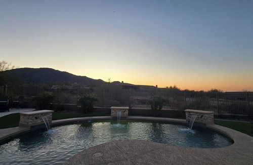 Las Sendas House | Beautiful spanish home on a golf course. Time to relax in our salt water pool.