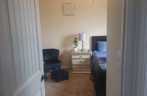 Clarksville House | Bedroom from home