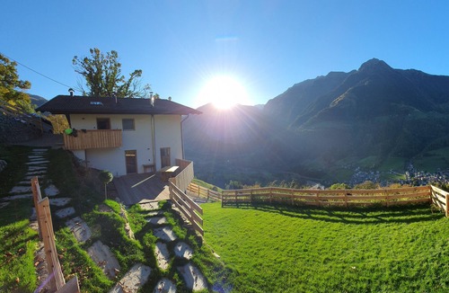San Leonardo in Passiria Ski Chalet | "Bergchalet Prantach" with Mountain View, Sauna, Terraces & Garden
