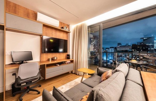Vila Olimpia Apartment | BHaus Faria Lima VN Millennium Vila Olimpia - Grand Apartment Deluxe com Vista Incrível 17o andar - Condomínio Alto Padrão - Academia - Piscina - Lavanderia - ml76
