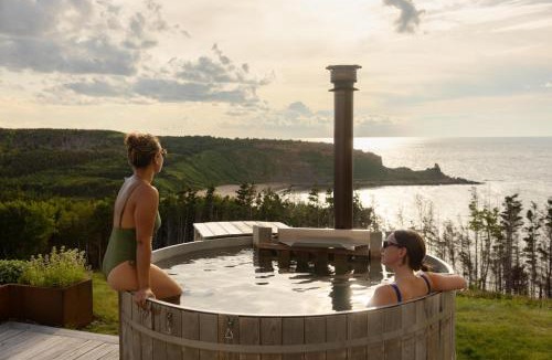 Inverness County House | Birch - Luxury Oceanview Cottage with Hot Tub & Private Beach Access near Cabot Trail