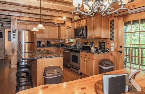 Rockbridge Cabin | Black Bear Hideaway: 5 BR, bear-themed, pet-friendly lodge for 14: Hocking Hills