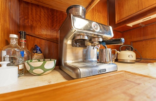 Flensburg Boat Rental | Boat 'Ocean Motion' with Sea View, Private Terrace, and Wi-Fi