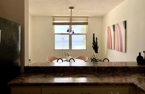 Aguadilla Pueblo Apartment | Boho Beach Box | Ocean Front Apt With Pool- in Downtown Walkable Location.
