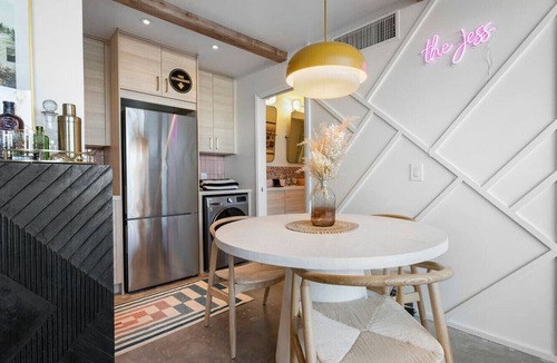 Twin Palms Apartment | Boho chic condo at the mid-century Ocotillo Lodge