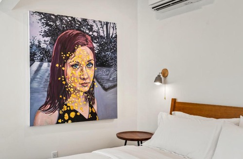 North Downtown Hotel | Boutique Room steps from Downtown Mall Rose Jean Room 2