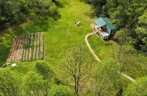 Weaverville House | Brand new boho tiny home with hot tub, minutes from Asheville.