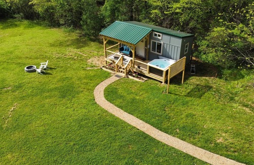 Weaverville House | Brand new boho tiny home with hot tub, minutes from Asheville.