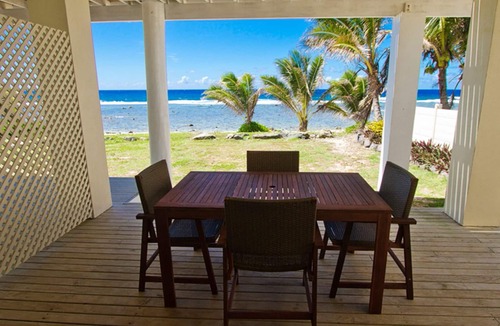 Matavera Villa | Breathtaking view from your beach-side balcony.