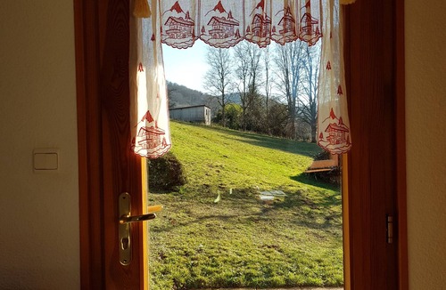 Tendon Ski Chalet | Bright ground-floor apartment in Vosges chalet overlooking the valley.