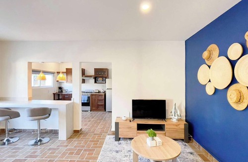 El Centenario Apartment | Bright Studio | Kitchen | AC | Steps to the Beach