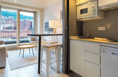 Castanos Hotel | Bright Studio w/Laundry Area & Kitchen | Near Guggenheim – 11-Min Walk