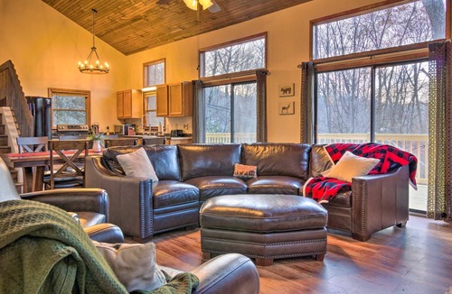 Maggie Valley Cabin | Brookhaven - Tranquil Maggie Valley Cabin with Deck & Fire Pit!