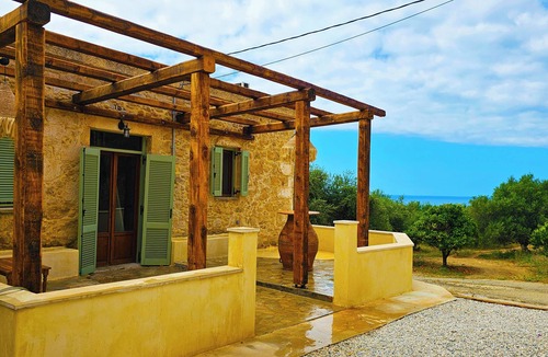 Drapanias House | "Brown on Green" stone house with amazing view
