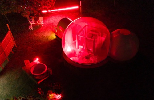 Llanos Costa House | Bubble Glamping in Puerto Rico /Sleep under the stars /Full bathroom inside