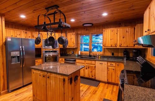 Lake Lure Cabin | Cabin with HOT TUB on a mountain stream inside Rumbling resort!