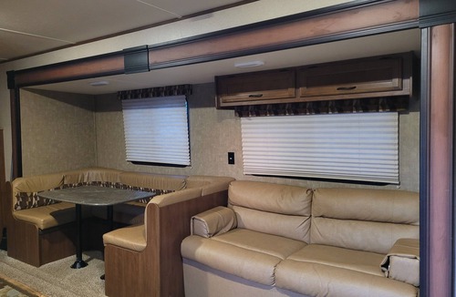 La Pointe RV Rental | Camp in style with AC/heat, WIFI, on Main Street, 1 block from Joni's beach
