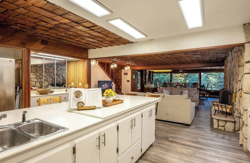 Springville Cabin | Camp Nelson Chalet + Bunkhouse + Hot Tub + Game Room for Groups & Families