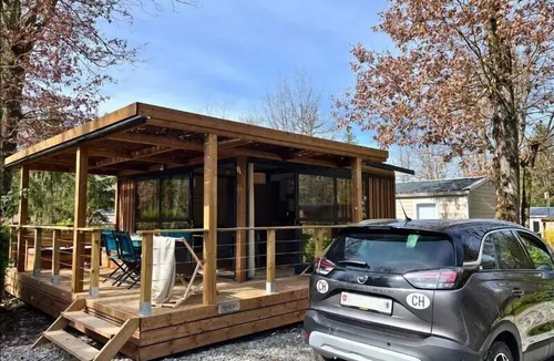 Messery Ski Chalet | Camping maeva Escapades Relais du Léman * - Premium Chalet 3 Rooms 5 People Air Conditioned + TV