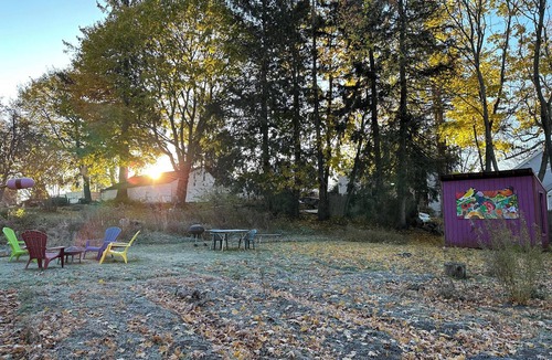 Bath House | Captain's House 2BR Apt. Great value, walk to everything, large yard, treehouse.