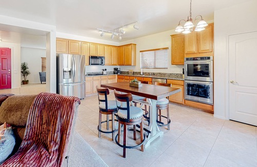 Black Horse House | Captivating desert home with private pool, game room, grill, backyard & W/D