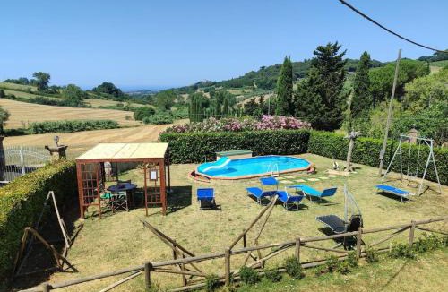 Casale Marittimo Apartment | Casale Marittimo Apartment with Pool & Sea View -Piccolo Grande Prato