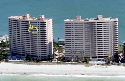 Sand Key Condo | CBC2 16F Large Private Balcony Overlooking Beach and Gulf On Beautiful Sand Key