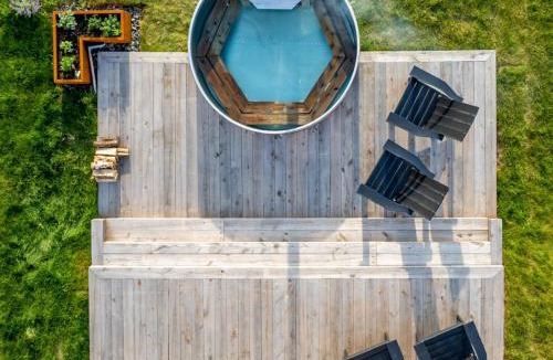 Inverness County House | Cedar - Luxury Oceanview Cottage with Hot Tub & Private Beach Access near Cabot Trail