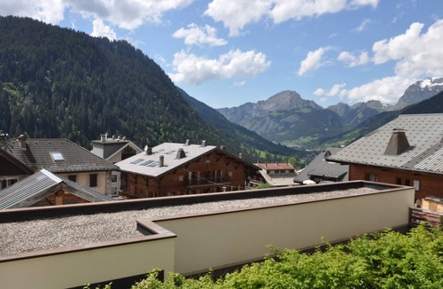 Chatel Apartment | Central Châtel apartment with balcony and pool access